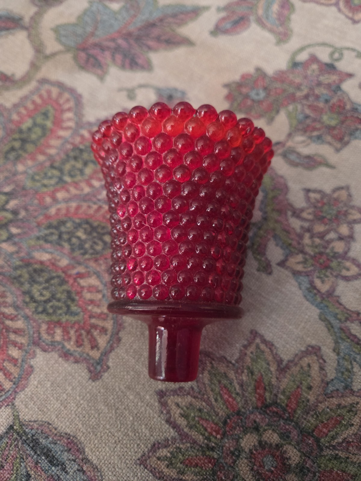 Vtg Red Hobnail Glass Peg Votive Cup Candle Holder Sconce Ruby Red 3.5” Vtg Red Hobnail Glass Peg Votive Cup Candle Holder Sconce Ruby Red 3.5”