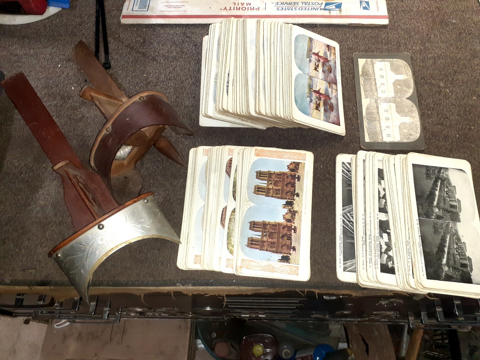 Vintage 2 Stereoscopes 165 Photo Cards Lot Vintage 2 Stereoscopes 165 Photo Cards Lot