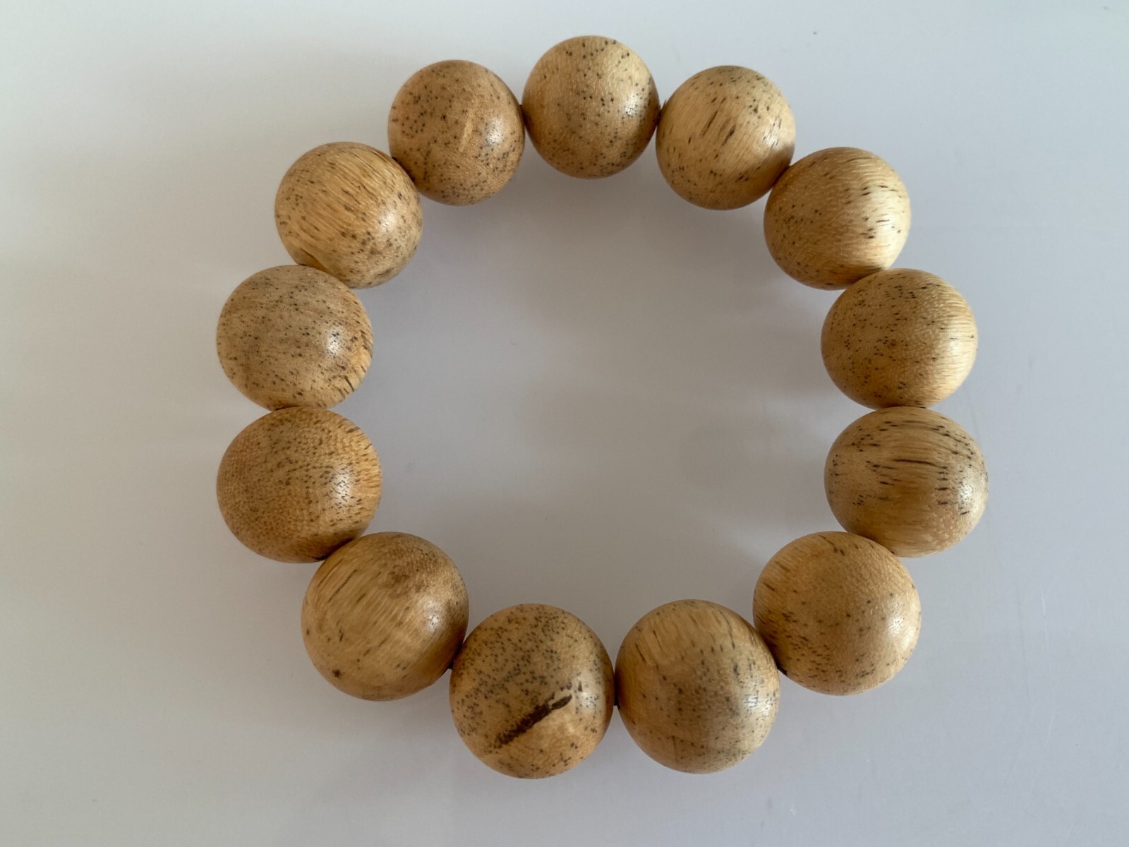 1PCS New 18mm Vietnam Agarwood Wood Round Beads Bracelet Bangle Men Gift HN13B