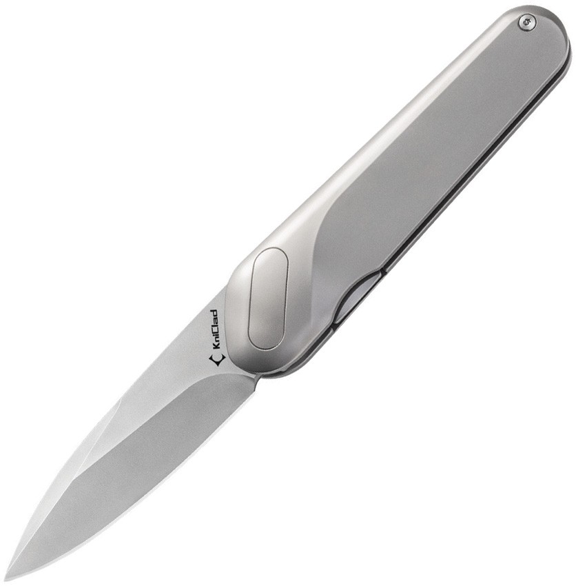 KniClad Knives Ginren Linerlock Silver Gray Titanium Folding S35VN Knife K0012 KniClad Knives Ginren Linerlock Silver Gray Titanium Folding S35VN Knife K0012
