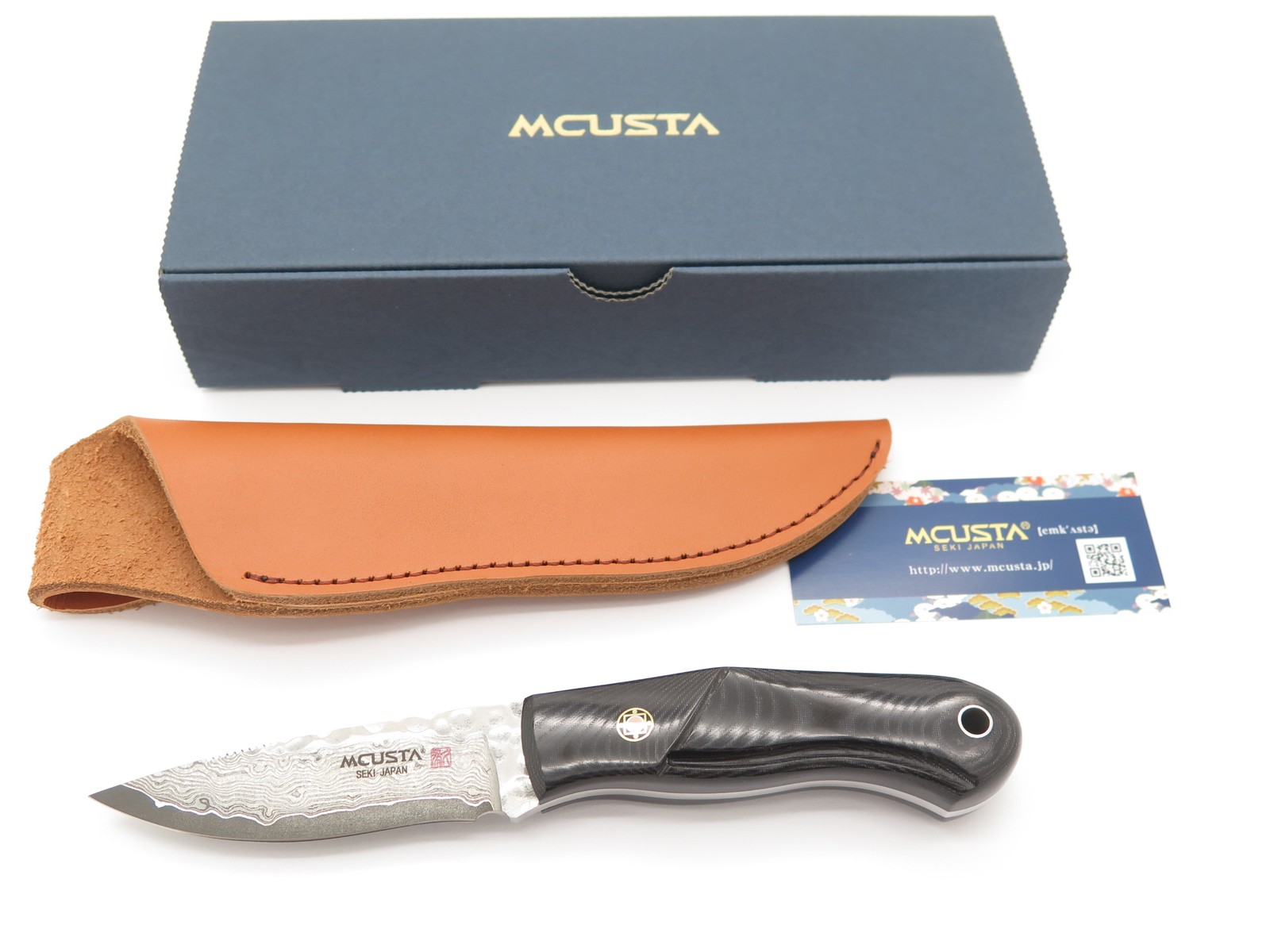 Mcusta Mike Irie Sport 100 Seki Japan Micarta Damascus Fixed Blade Hunting Knife Mcusta Mike Irie Sport 100 Seki Japan Micarta Damascus Fixed Blade Hunting Knife