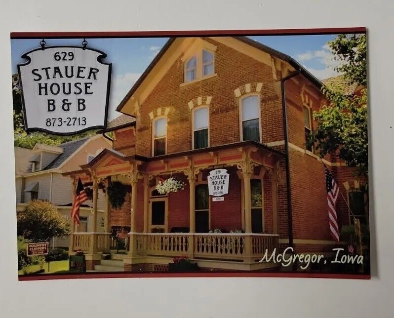 Postcard Stauer House B & B McGregor Ia.