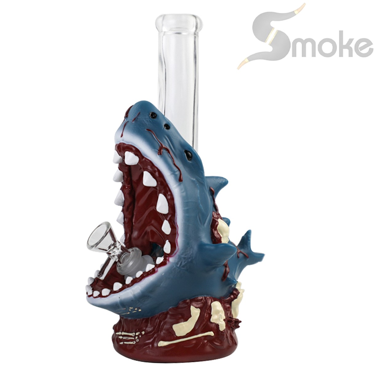 Shark 10inch Glass Bongs and Water Pipes Smoking 'Beaker' Bongs Hookah 14mm bowl Shark 10inch Glass Bongs and Water Pipes Smoking 'Beaker' Bongs Hookah 14mm bowl