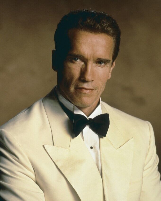 True Lies Arnold Schwarzenegger In White Tuxedo Studio Portrait 8x10 inch photo