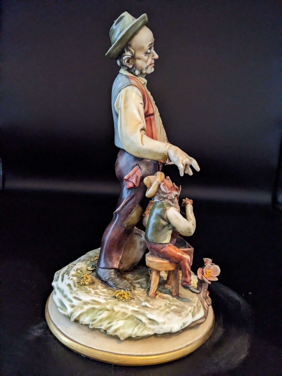 Vtg Large Italy Antonio Borsato Monkey\'s Serenade Porcelain Figurine Rare 9\ Vtg Large Italy Antonio Borsato Monkey\'s Serenade Porcelain Figurine Rare 9\