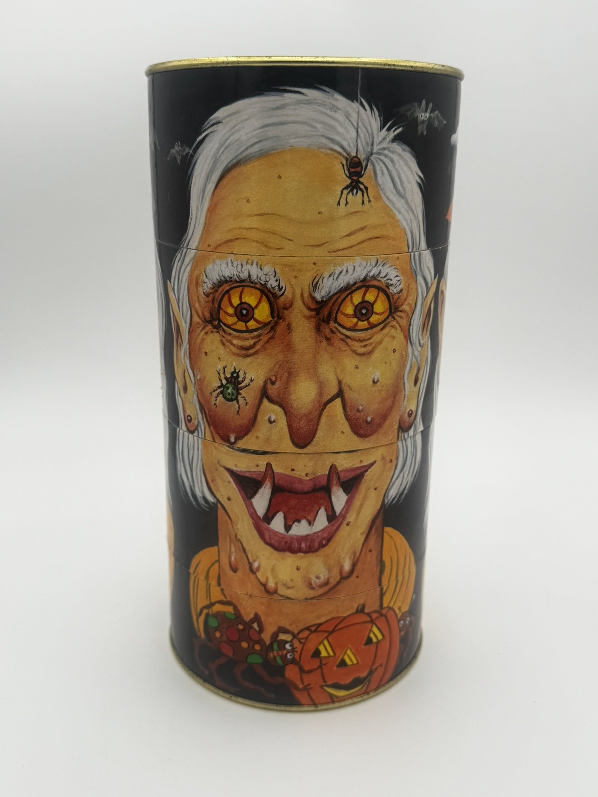 Vintage 1996 Halloween Cookie Container Market Square Food Co. Twisting Graphics Vintage 1996 Halloween Cookie Container Market Square Food Co. Twisting Graphics