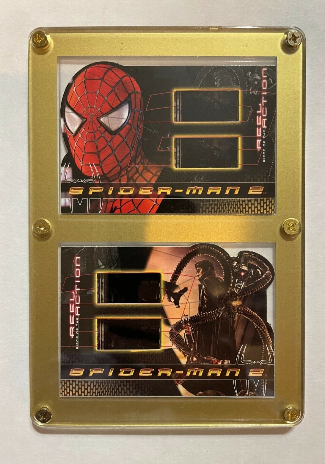 2004 Upper Deck Spider-Man 2 Reel Piece Of The Action Film Cell Card SET