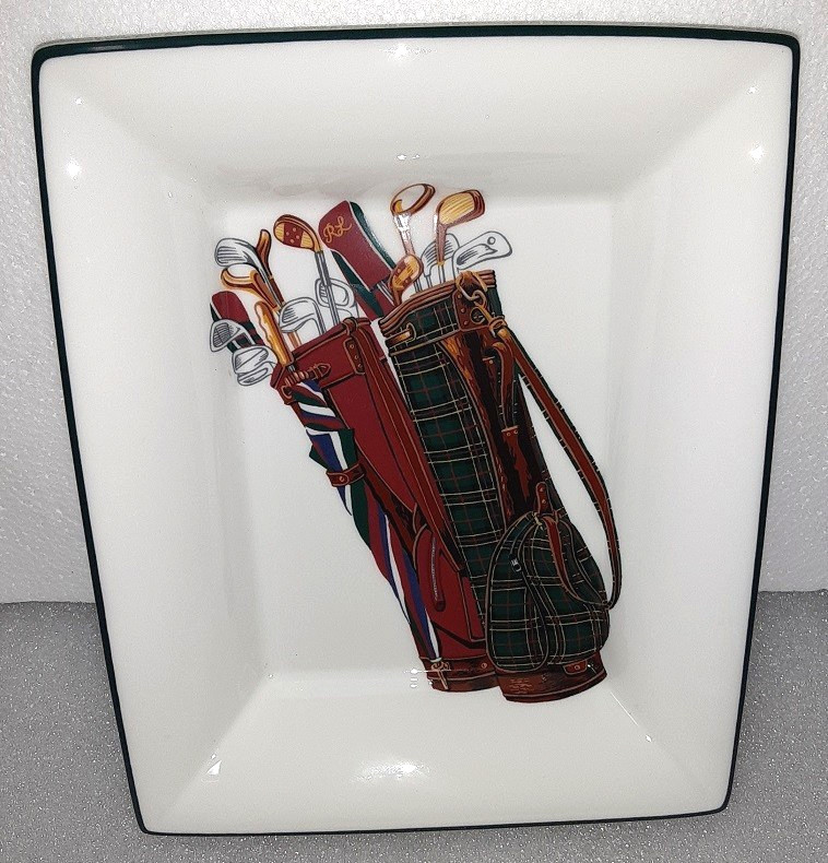 Vintage 1992 Ralph Lauren Golf by Wedgwood Ceramic Golf Bag Tray