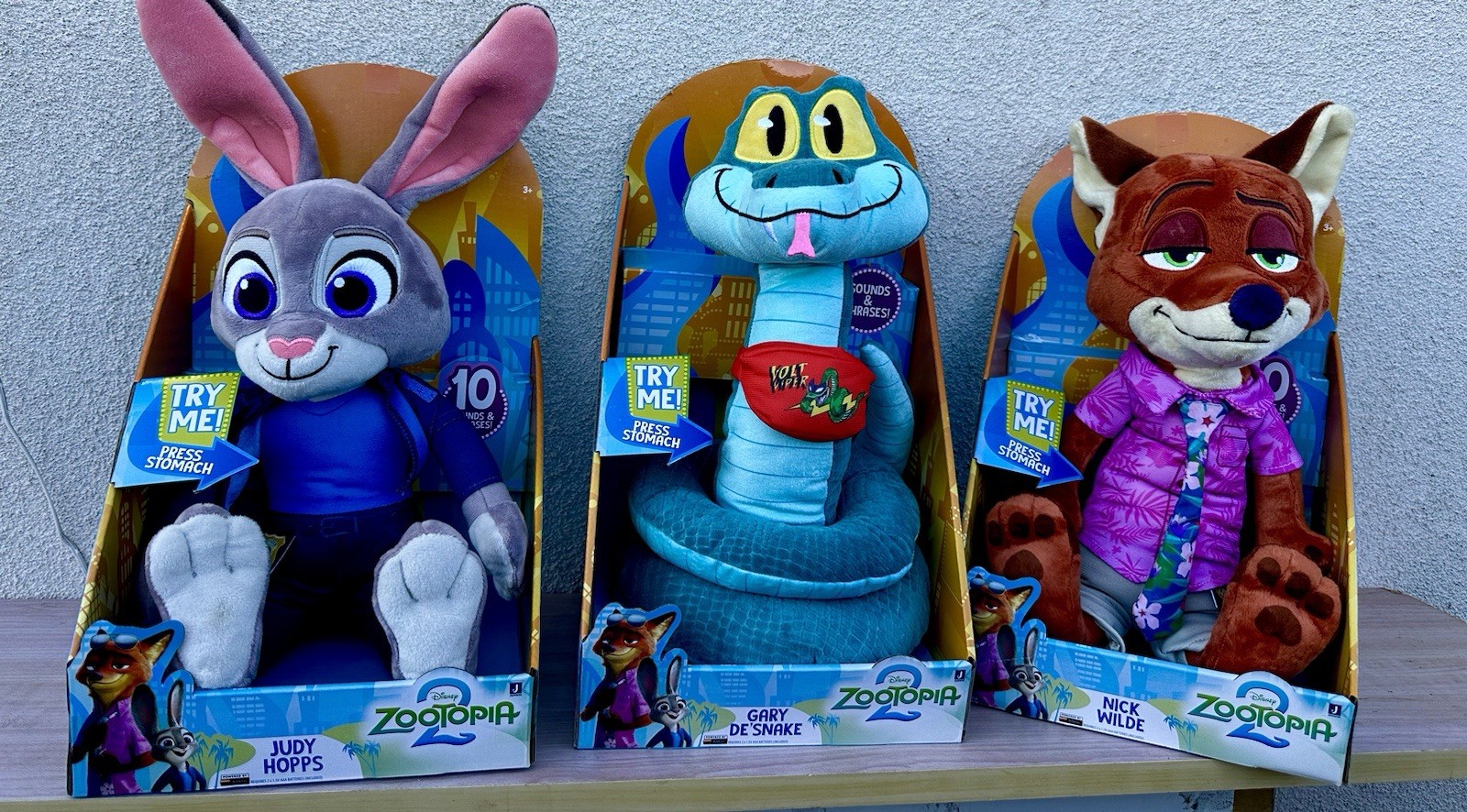 DISNEY ZOOTOPIA 2 , PLUSH TOY SOUNDS & PHRASES 14” SET OF 3 BRAND NEW DISNEY ZOOTOPIA 2 , PLUSH TOY SOUNDS & PHRASES 14” SET OF 3 BRAND NEW