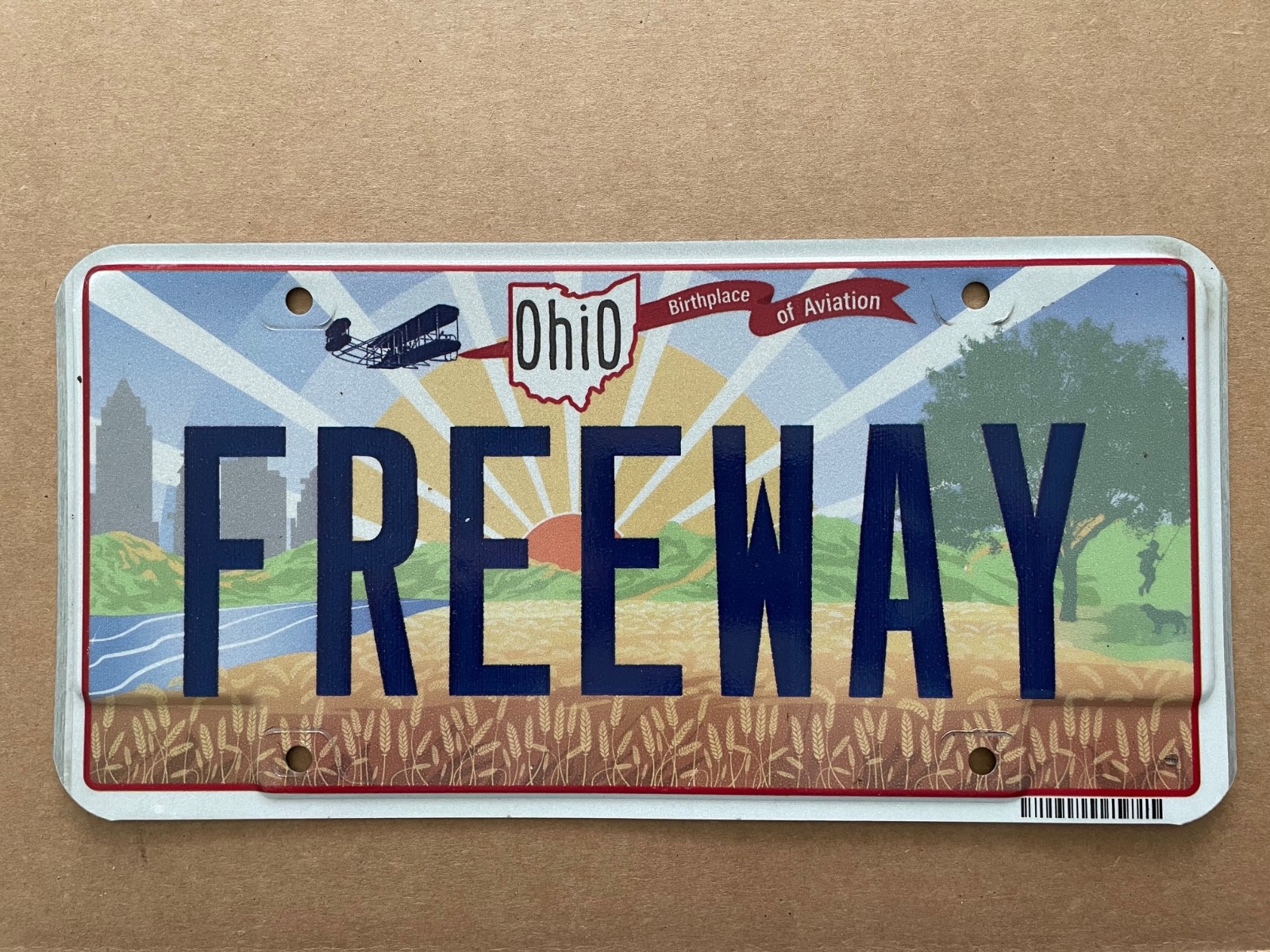 Vintage SUNRISE in OHIO Novelty License Plate FREEWAY