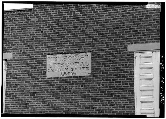 Old Washington KY Methodist Episcopal Church South 1848 Date Stone Brick Front