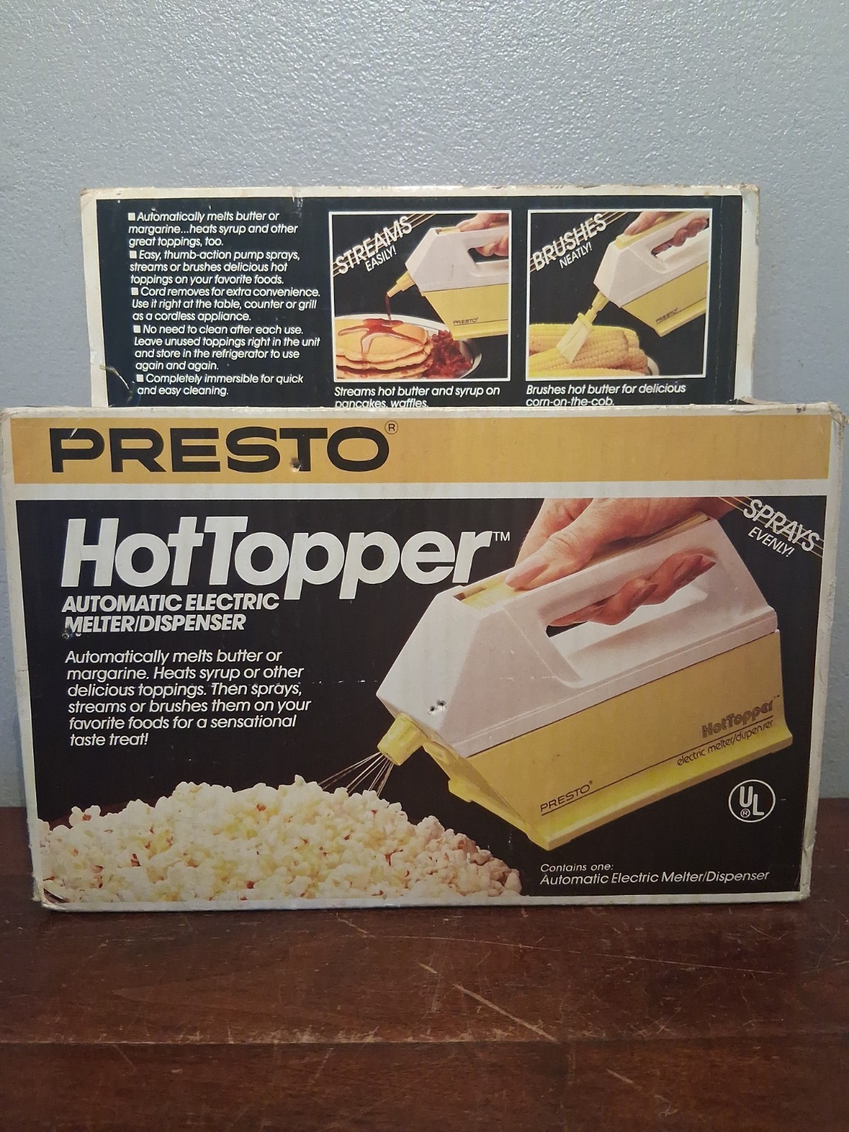 Vintage 80s Presto Hot Topper Electric Butter Melter Dispenser #03000
