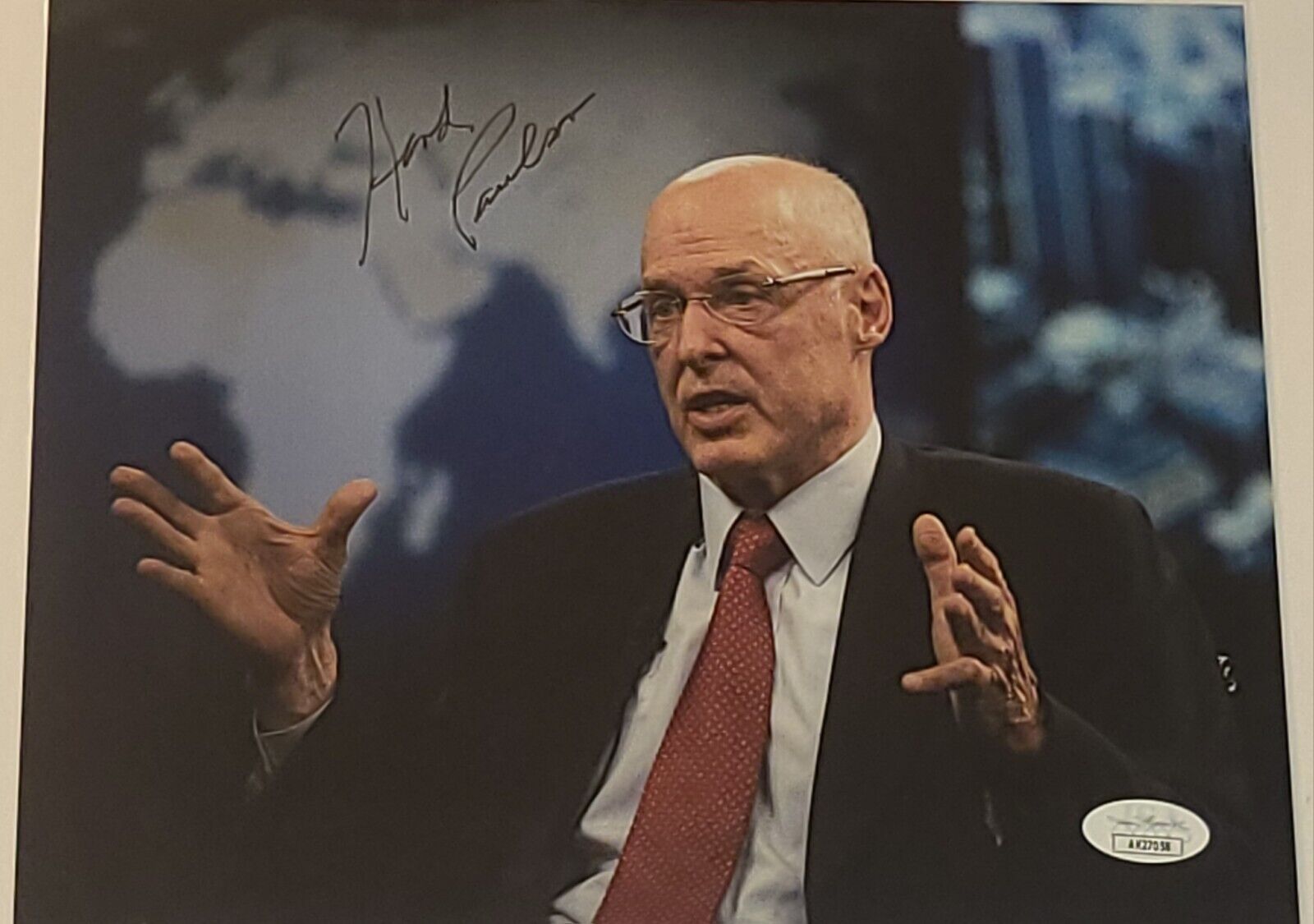 Henry Paulson 74th USA Treasury Secretary Signed 8x10 Photo JSA COA Autograph