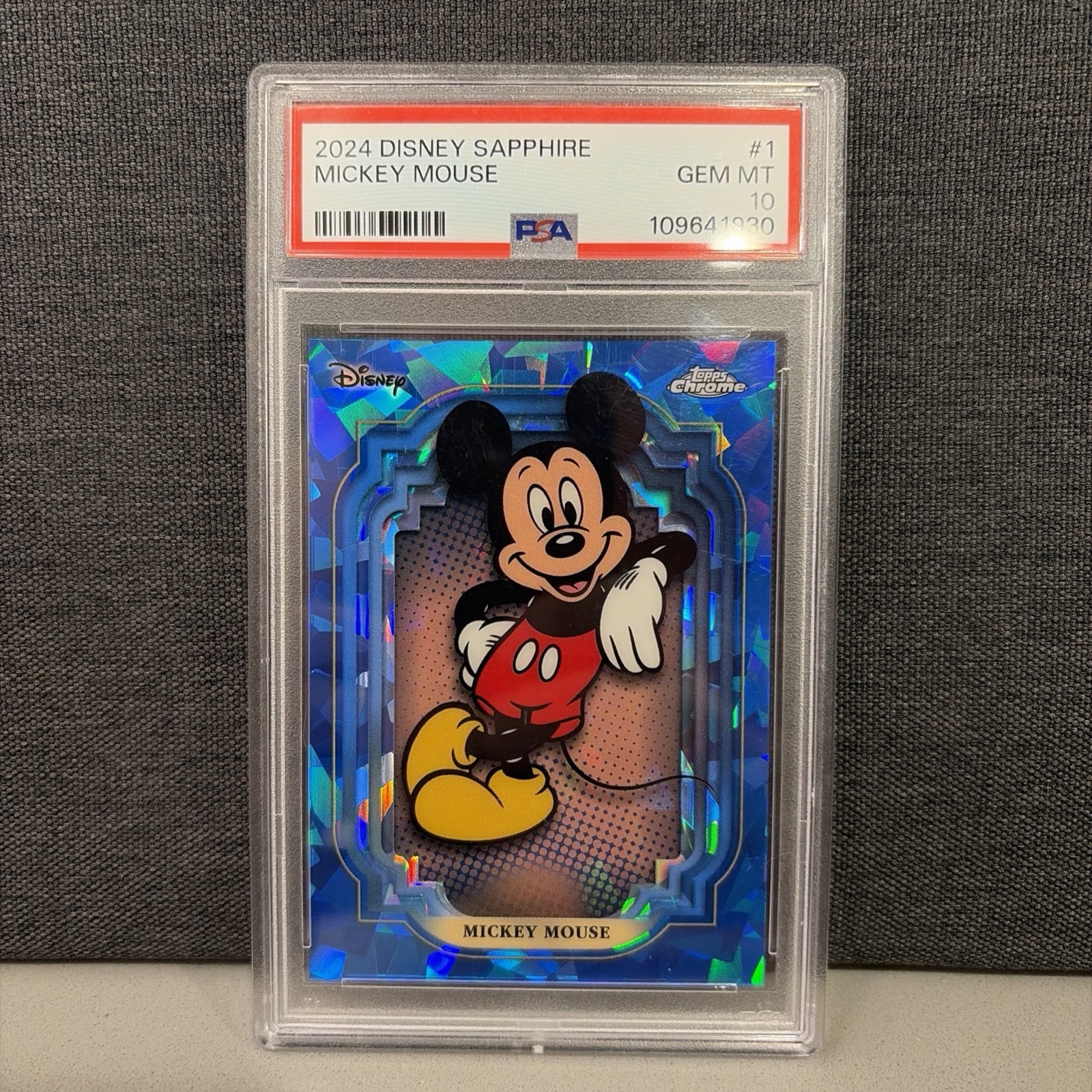 2024 Topps Disney Sapphire Mickey Mouse Card #1 PSA 10 2024 Topps Disney Sapphire Mickey Mouse Card #1 PSA 10