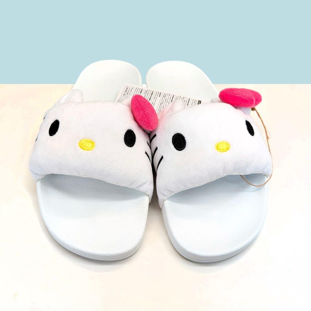Adidas Originals Hello Kitty Adiletta Slides Sandals White Limited Edition