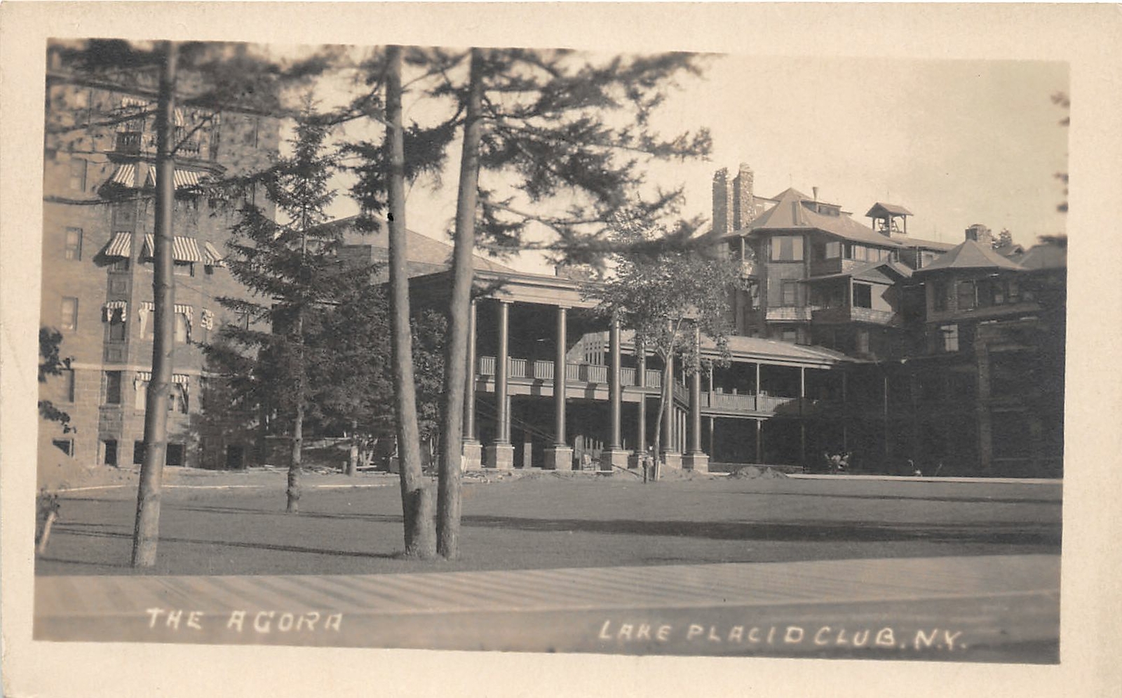 G60/ Lake Placid Club New York RPPC Postcard c1920s The Agora G60/ Lake Placid Club New York RPPC Postcard c1920s The Agora