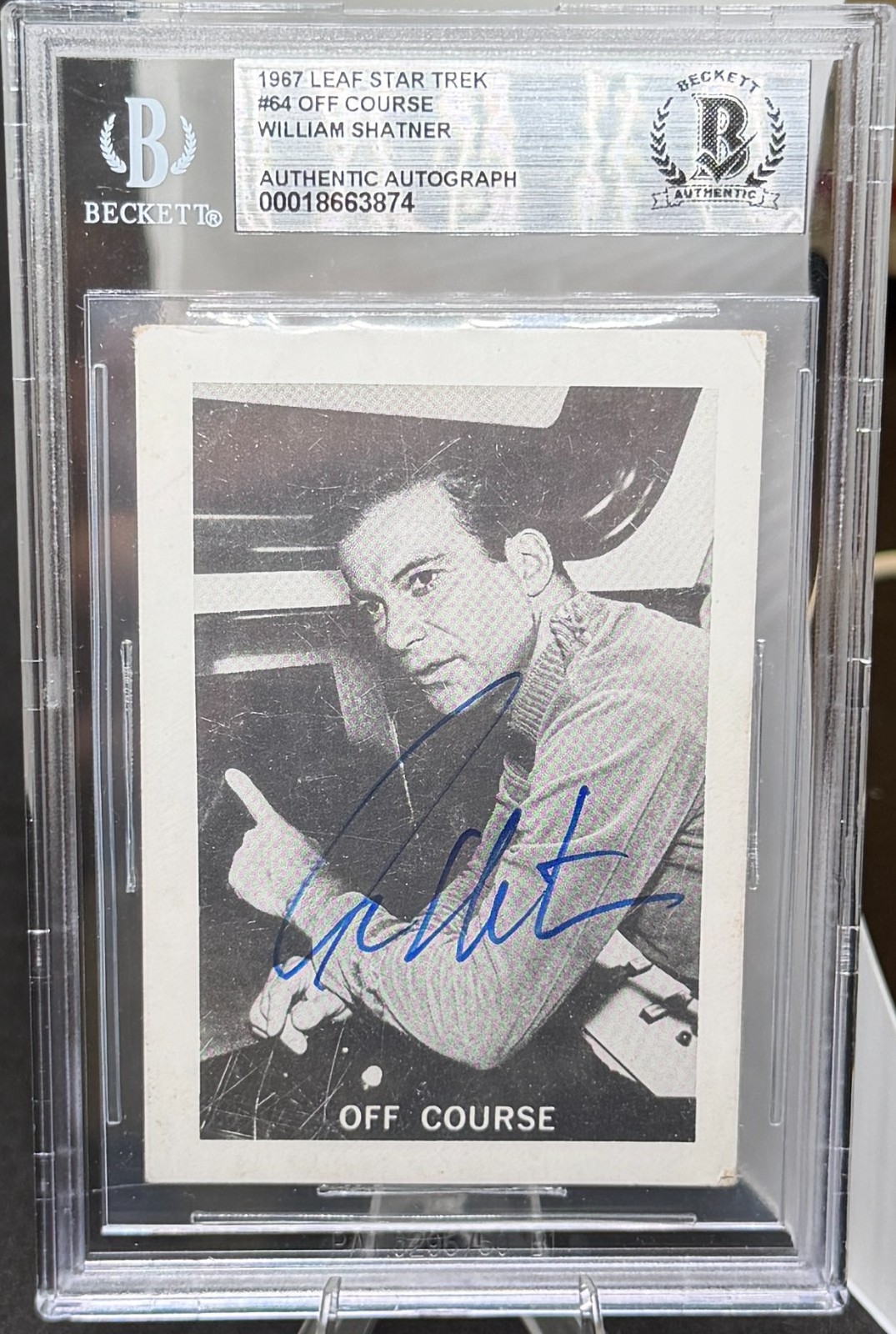 1967 LEAF STAR TREK WILLIAM SHATNER AUTO SIGNED BGS SLABBED *588 1967 LEAF STAR TREK WILLIAM SHATNER AUTO SIGNED BGS SLABBED *588