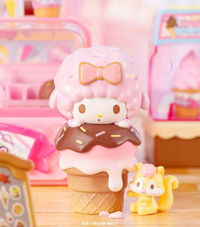 Miniso Sanrio Characters Colorful Food Confirmed Ice Cream Melt Figure Miniso Sanrio Characters Colorful Food Confirmed Ice Cream Melt Figure