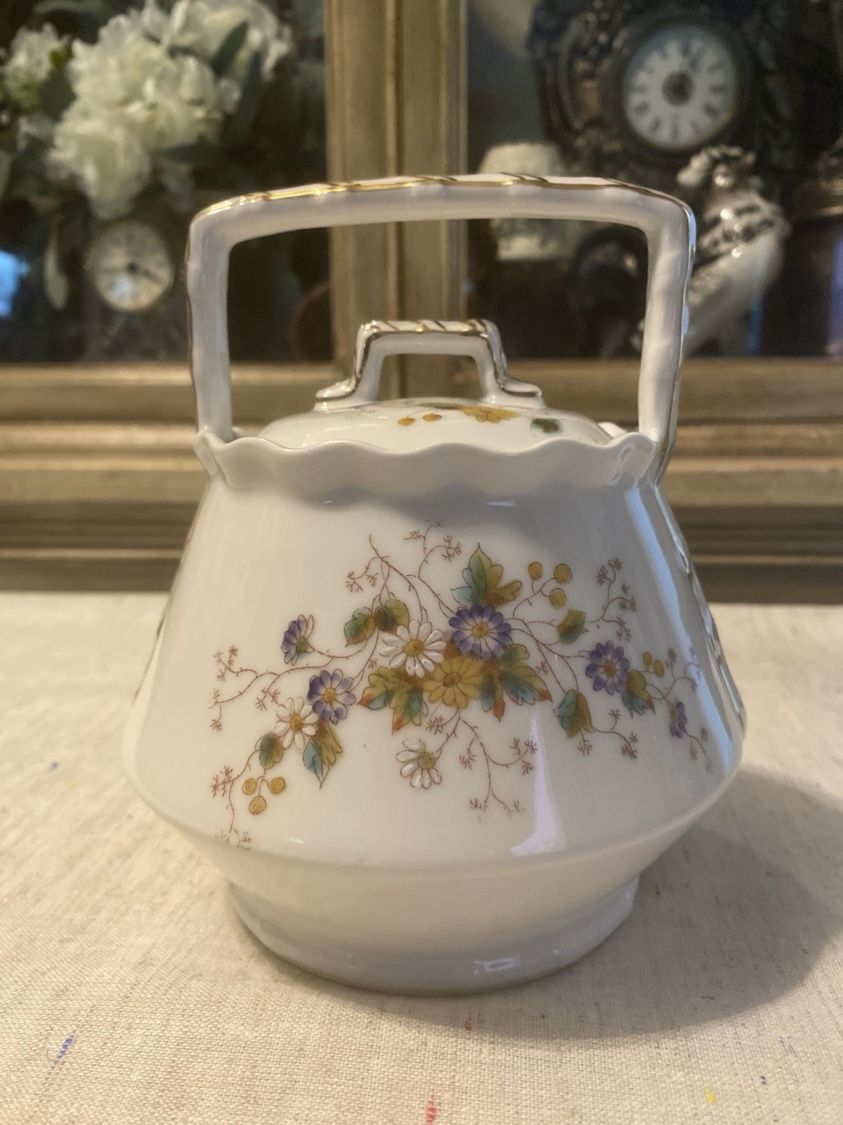 Antique 1892/1907 T&V Limoges French Porcelain Biscuit/Cracker Jar Handpainted Antique 1892/1907 T&V Limoges French Porcelain Biscuit/Cracker Jar Handpainted