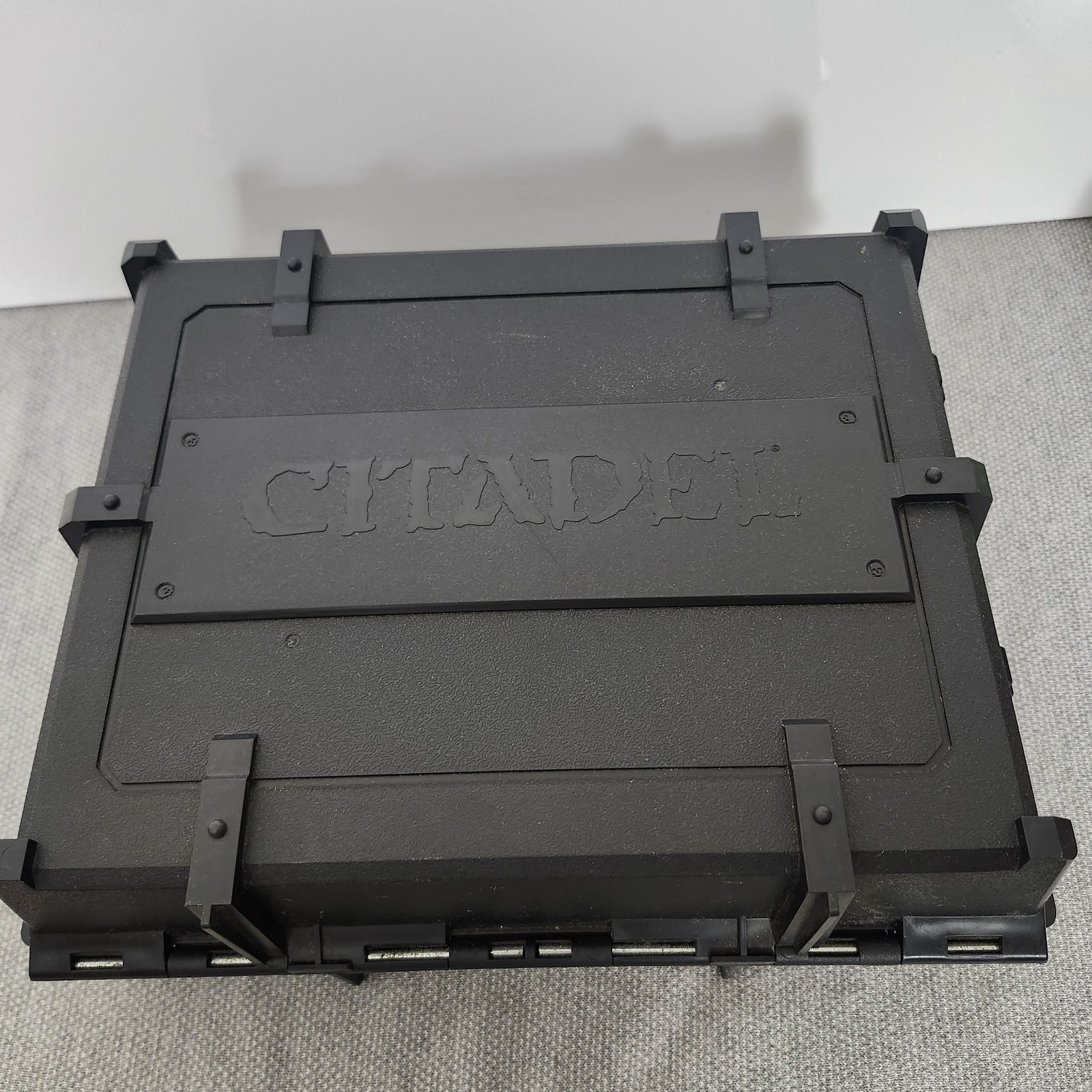 Citadel Black Acrylic Miniatures Display Case Foam Multi Tier Carry Storage Box