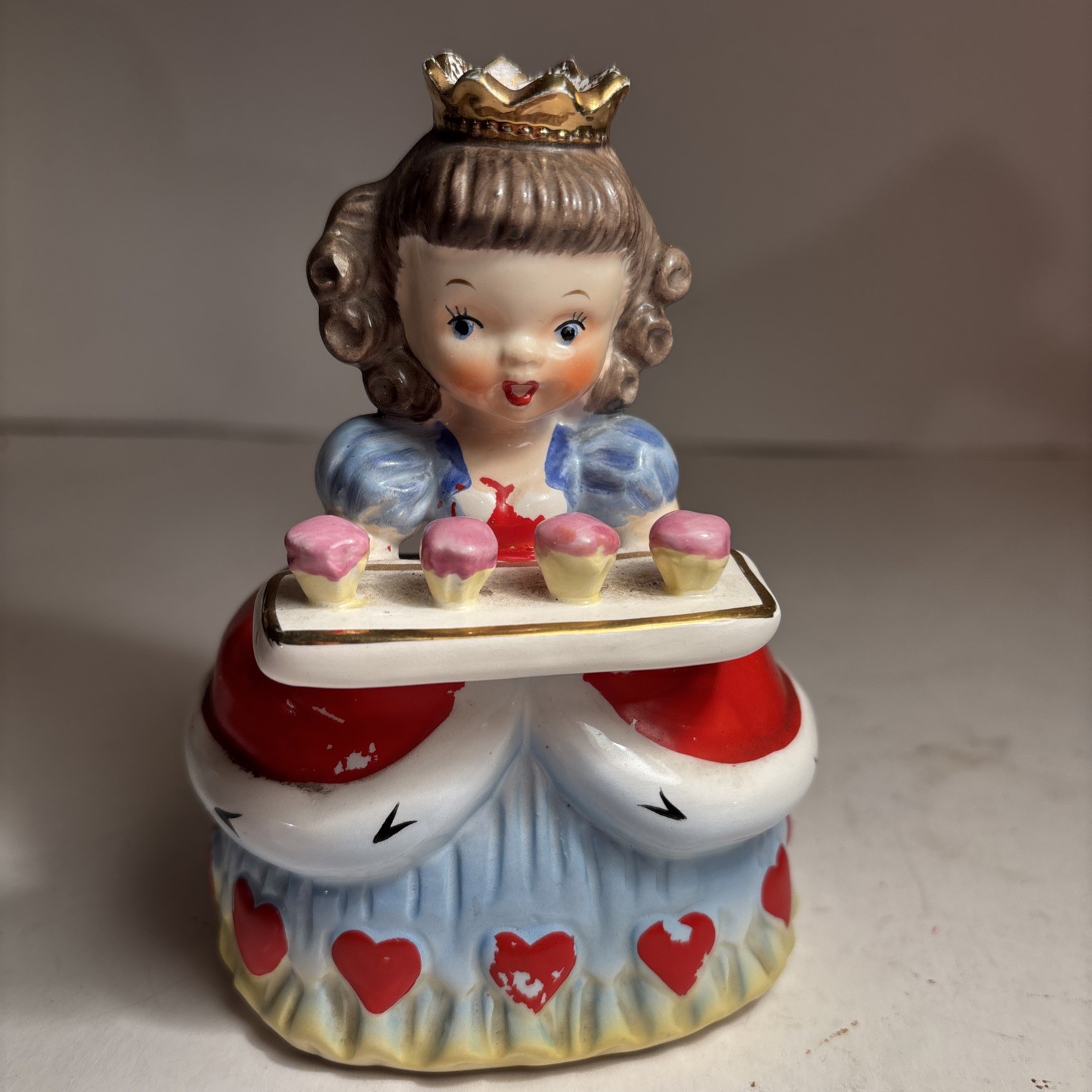 Vintage 1956 Napco QUEEN OF HEARTS Figurine Japan A1492F  5