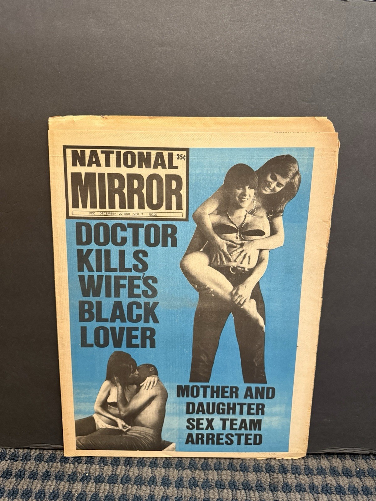 1970 National Mirror Newspaper, Doctor Kills Wife’s Black Lover (10S) 1970 National Mirror Newspaper, Doctor Kills Wife’s Black Lover (10S)