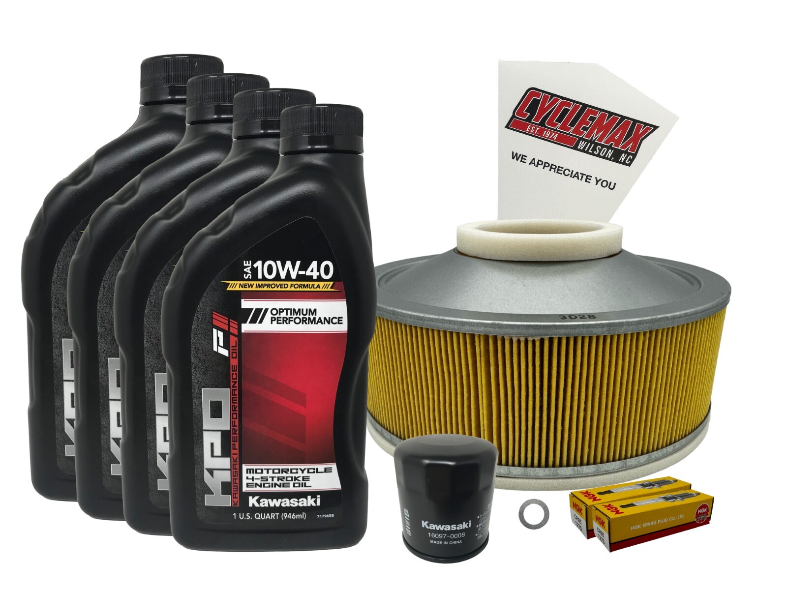 Cyclemax Standard Tune Up Kit w/ Plugs fits Kawasaki 1995-2006 Vulcan 800 Cyclemax Standard Tune Up Kit w/ Plugs fits Kawasaki 1995-2006 Vulcan 800