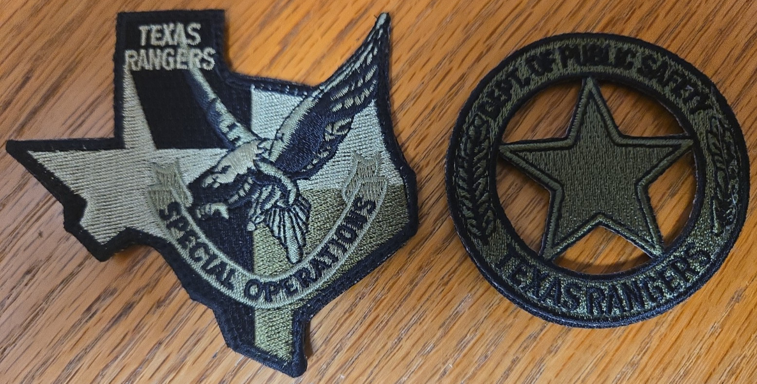 TEXAS RANGERS STATE DPS back of patches 2 Police Patches SPECIAL POLICE PATCH TEXAS RANGERS STATE DPS back of patches 2 Police Patches SPECIAL POLICE PATCH