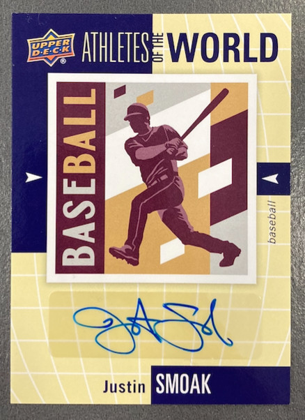 JUSTIN SMOAK 2010 UPPER DECK WORLD OF SPORTS ATHLETES OF THE WORLD AUTO JUSTIN SMOAK 2010 UPPER DECK WORLD OF SPORTS ATHLETES OF THE WORLD AUTO