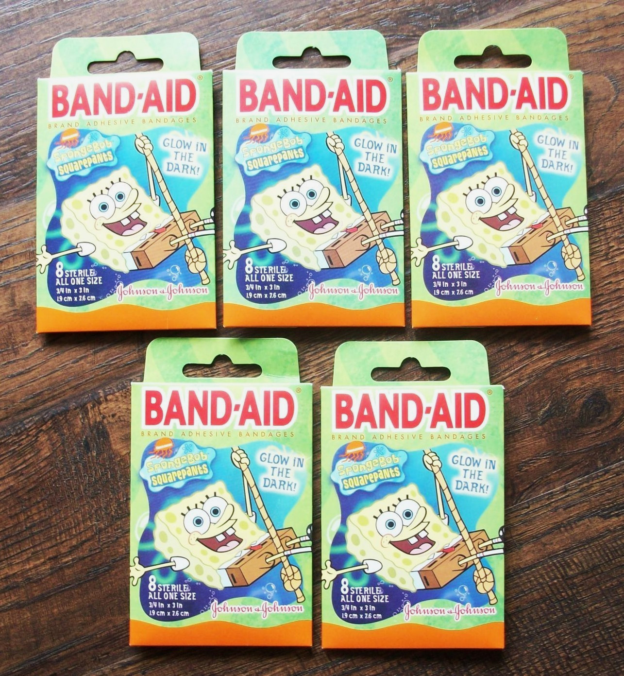 2003 Band-Aid Travel SPONGEBOB GLOW IN THE DARK Bandages Johnson Johnson J&J 5 2003 Band-Aid Travel SPONGEBOB GLOW IN THE DARK Bandages Johnson Johnson J&J 5