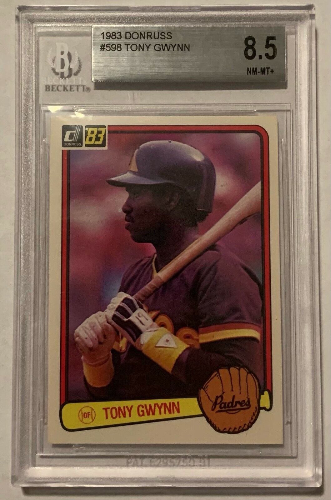 Tony Gwynn 1983 Donruss Baseball Rookie #598 [BGS 8.5 NM-MT+] 