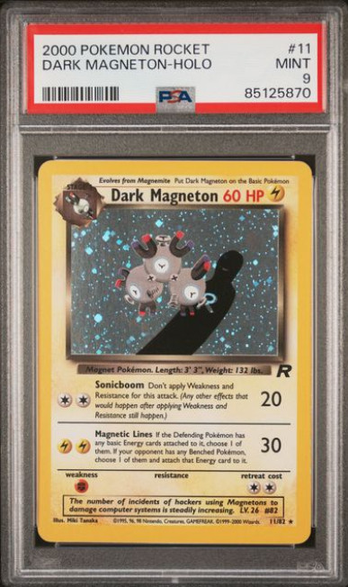 2000 Pokemon Team Rocket Dark Magneton 11/82 Holo PSA 9 Mint 2000 Pokemon Team Rocket Dark Magneton 11/82 Holo PSA 9 Mint