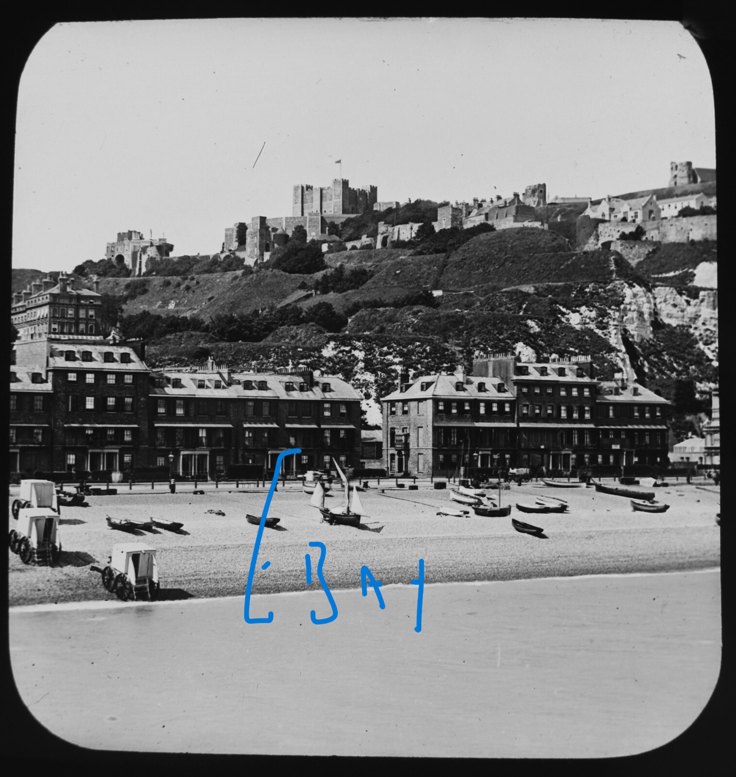 Photo DOVER KENT BATHING HUTS ON SEA FRONT ENGLAND C1905 Magic Lantern Slide Photo DOVER KENT BATHING HUTS ON SEA FRONT ENGLAND C1905 Magic Lantern Slide