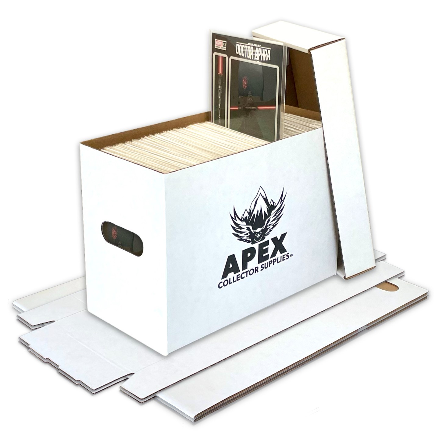 3/5/10 APEX Short Comic Book Storage Boxes Holds 150-175 Stackable Archival 3/5/10 APEX Short Comic Book Storage Boxes Holds 150-175 Stackable Archival
