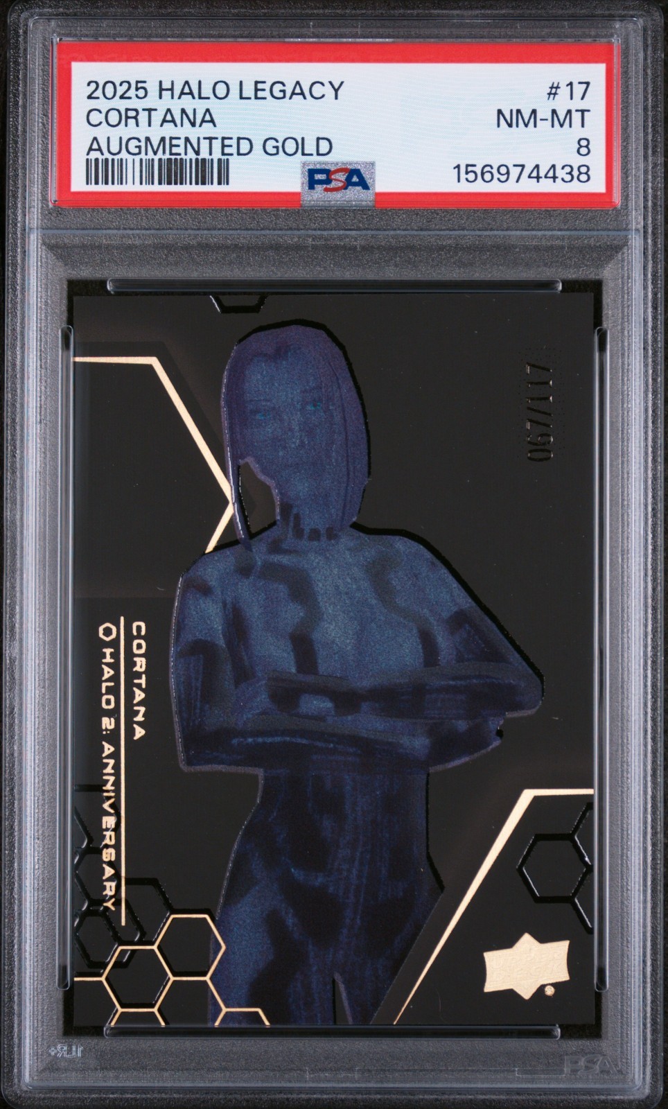 2025 Halo Legacy Cortana Augmented Gold 067/117 PSA 8 NM-MT #17 2025 Halo Legacy Cortana Augmented Gold 067/117 PSA 8 NM-MT #17