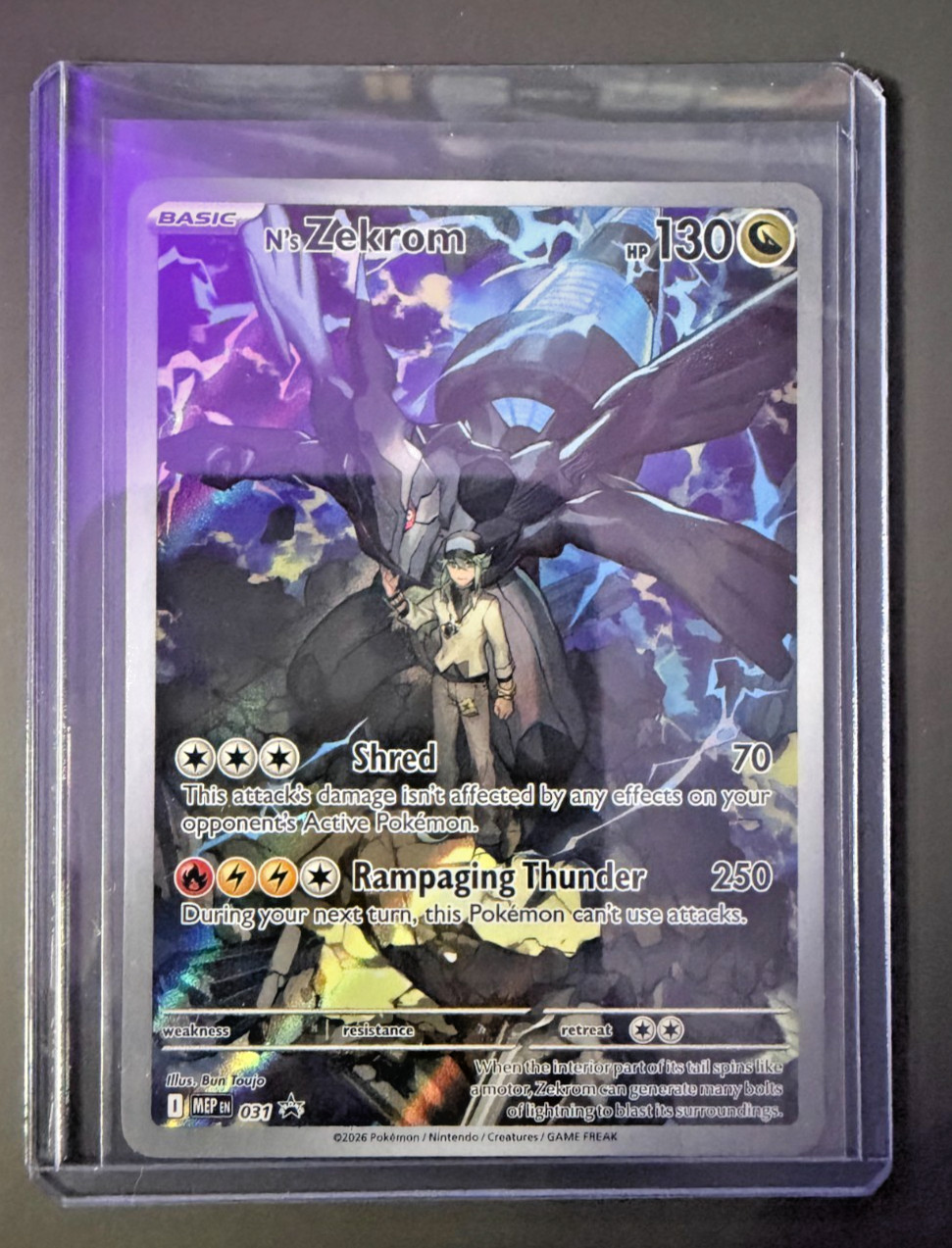 N’s Zekrom 031 Black Star Promo Ascended Heroes Pokemon TCG English Mint N’s Zekrom 031 Black Star Promo Ascended Heroes Pokemon TCG English Mint