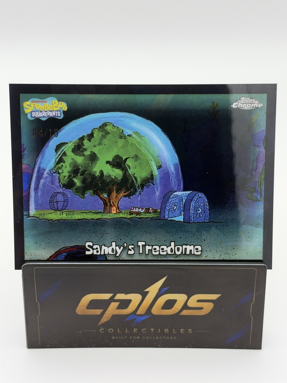 2025 Topps Chrome Sapphire Spongebob 25th Sandy's Treedome #128 Black Base 4/10 2025 Topps Chrome Sapphire Spongebob 25th Sandy's Treedome #128 Black Base 4/10