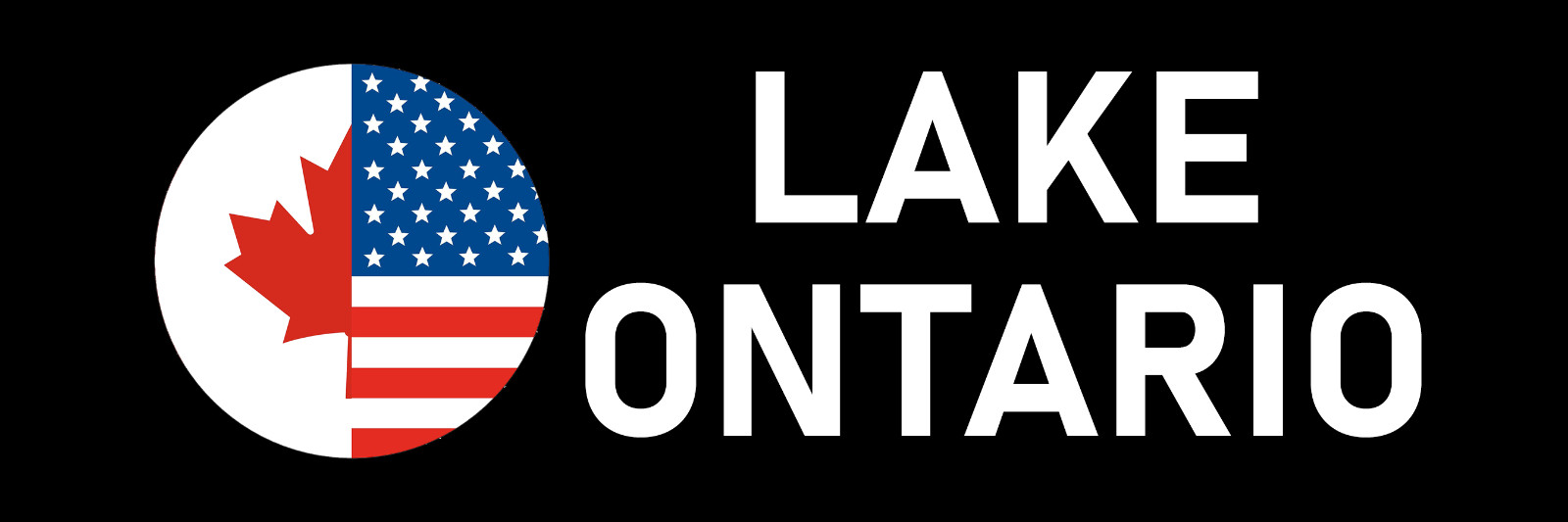 Lake Ontario Canada US Flags Sticker Large to Small Anti Trump Stickers