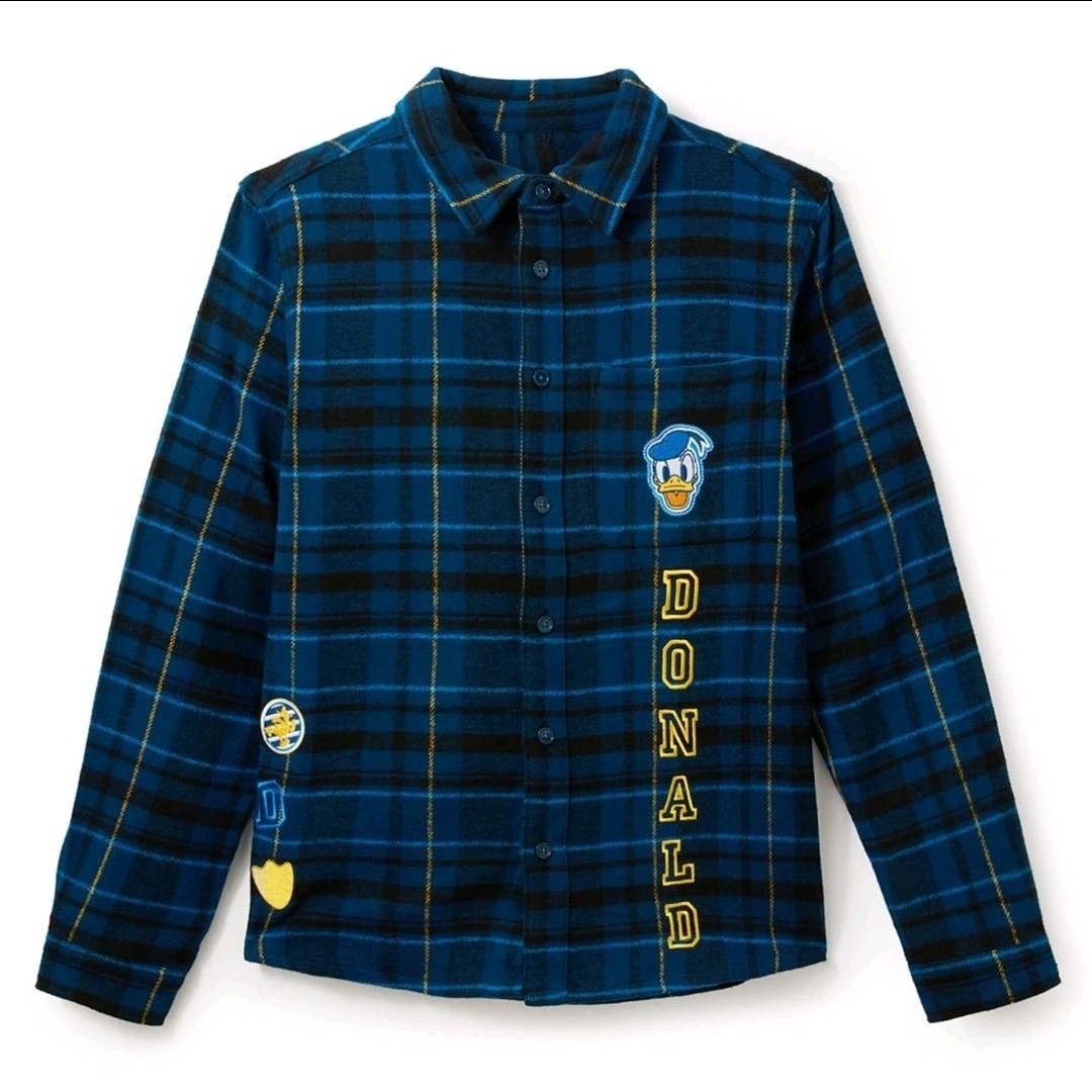 Disney Donald Duck Plaid Flannel Shirt Embroidered - Size Large Disney Donald Duck Plaid Flannel Shirt Embroidered - Size Large