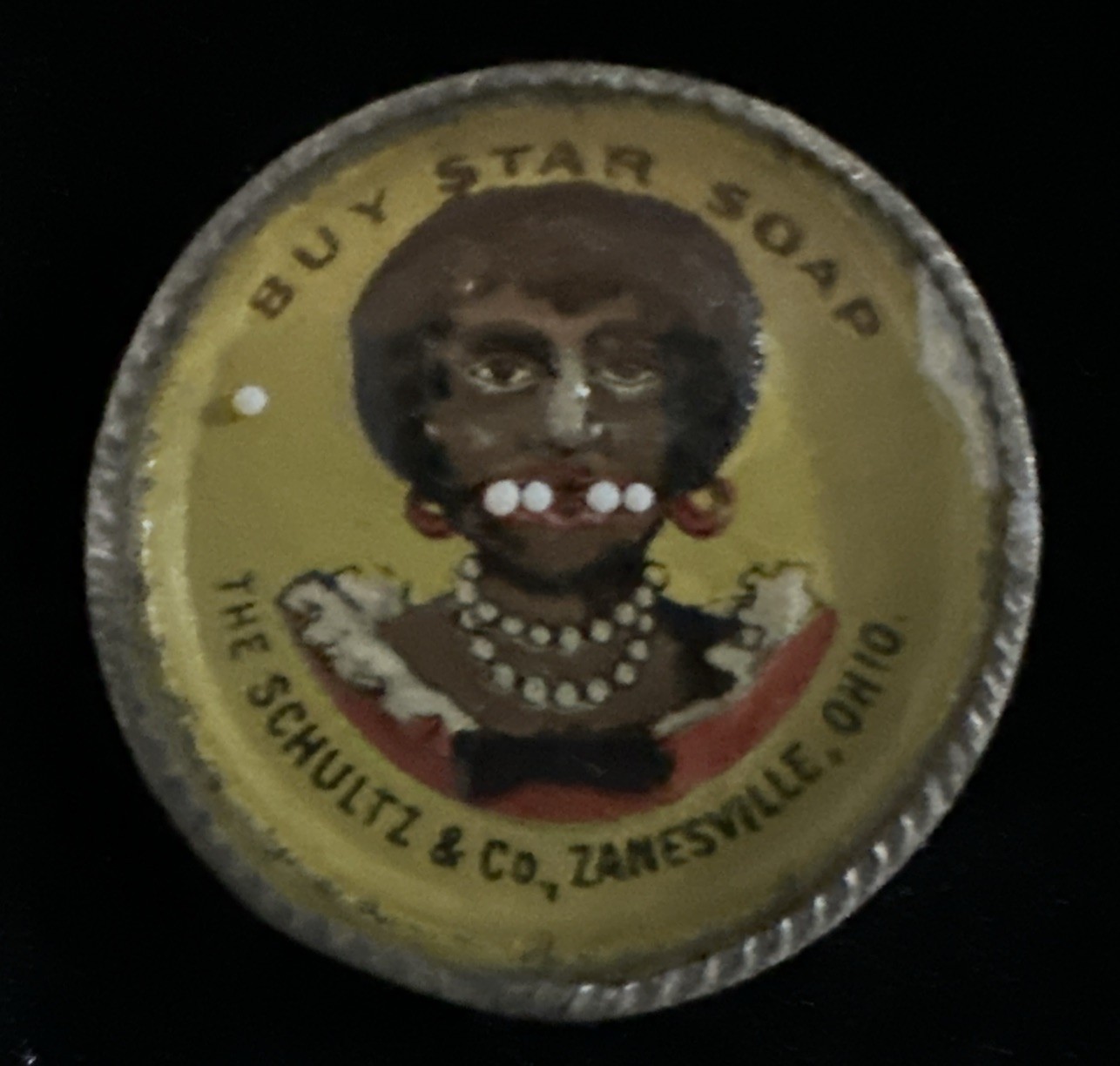 Antique Star Soap Advertising Pocket Mirror Game Black Woman Schultz Co. Ohio Antique Star Soap Advertising Pocket Mirror Game Black Woman Schultz Co. Ohio
