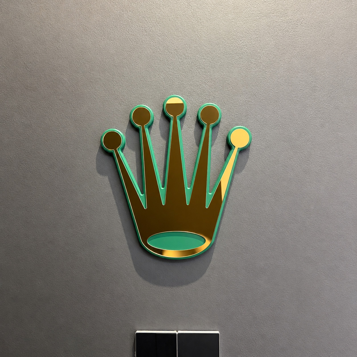 Rolex Style Art Watch Shop Display Sign Gold Mirror Large 3D Statement Art 35cm