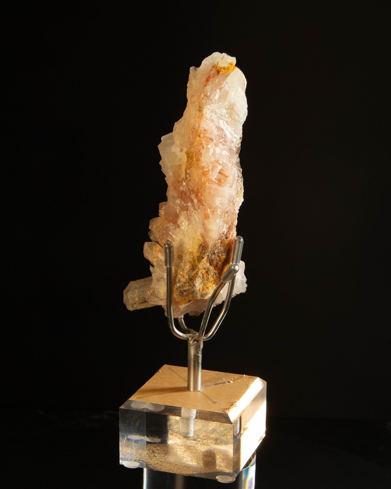 Museum Quality 224g Hematite Included Quartz Cluster Cabinet Specimen Stand
