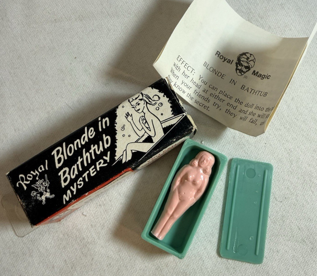 Vintage Royal Magic Blonde in Bathtub Mystery Illusion Trick Vintage Royal Magic Blonde in Bathtub Mystery Illusion Trick