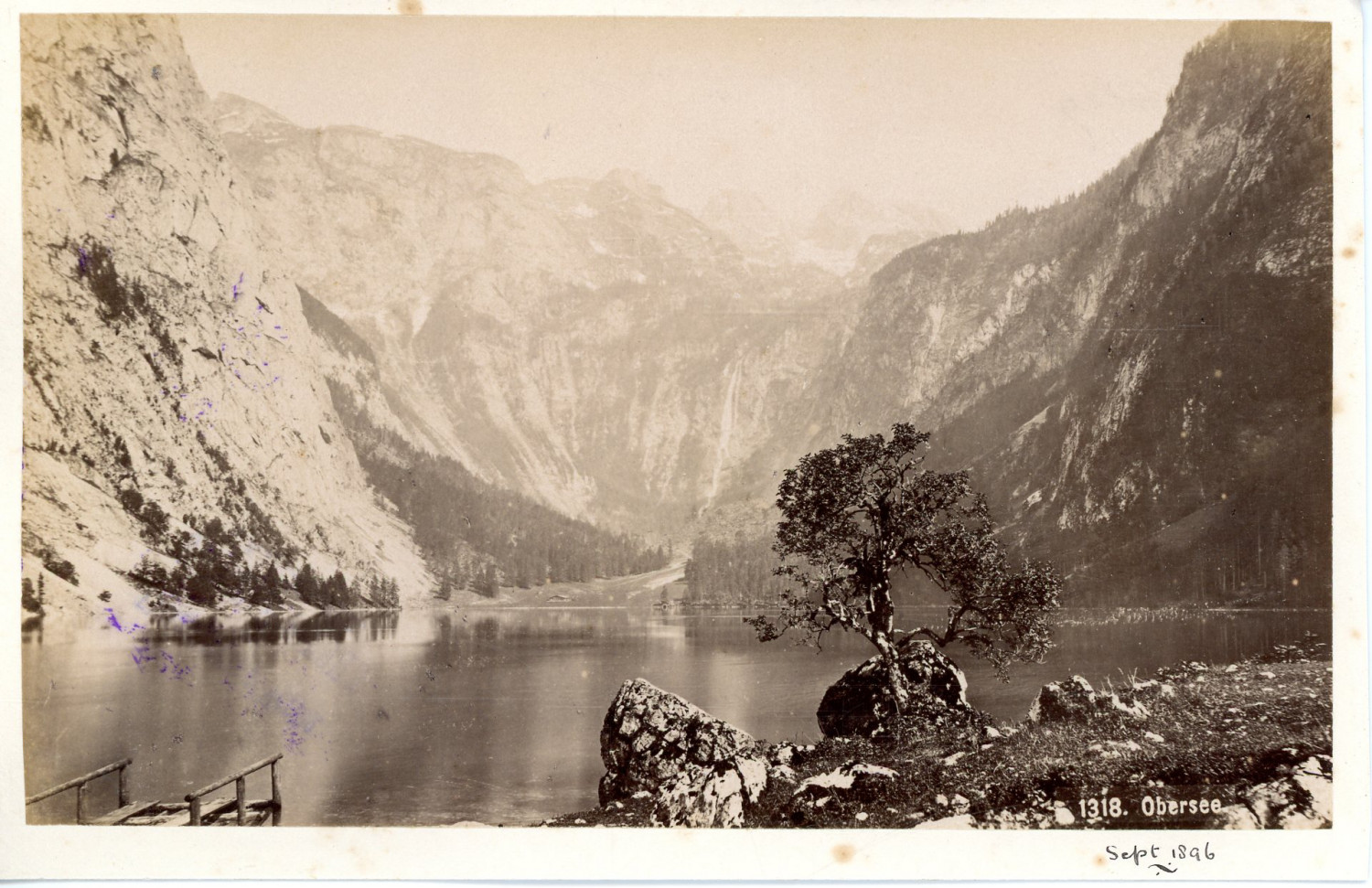 Germany, Obersee, 1896 Vintage Albumen Print, Albumen Print 9x15 Cir