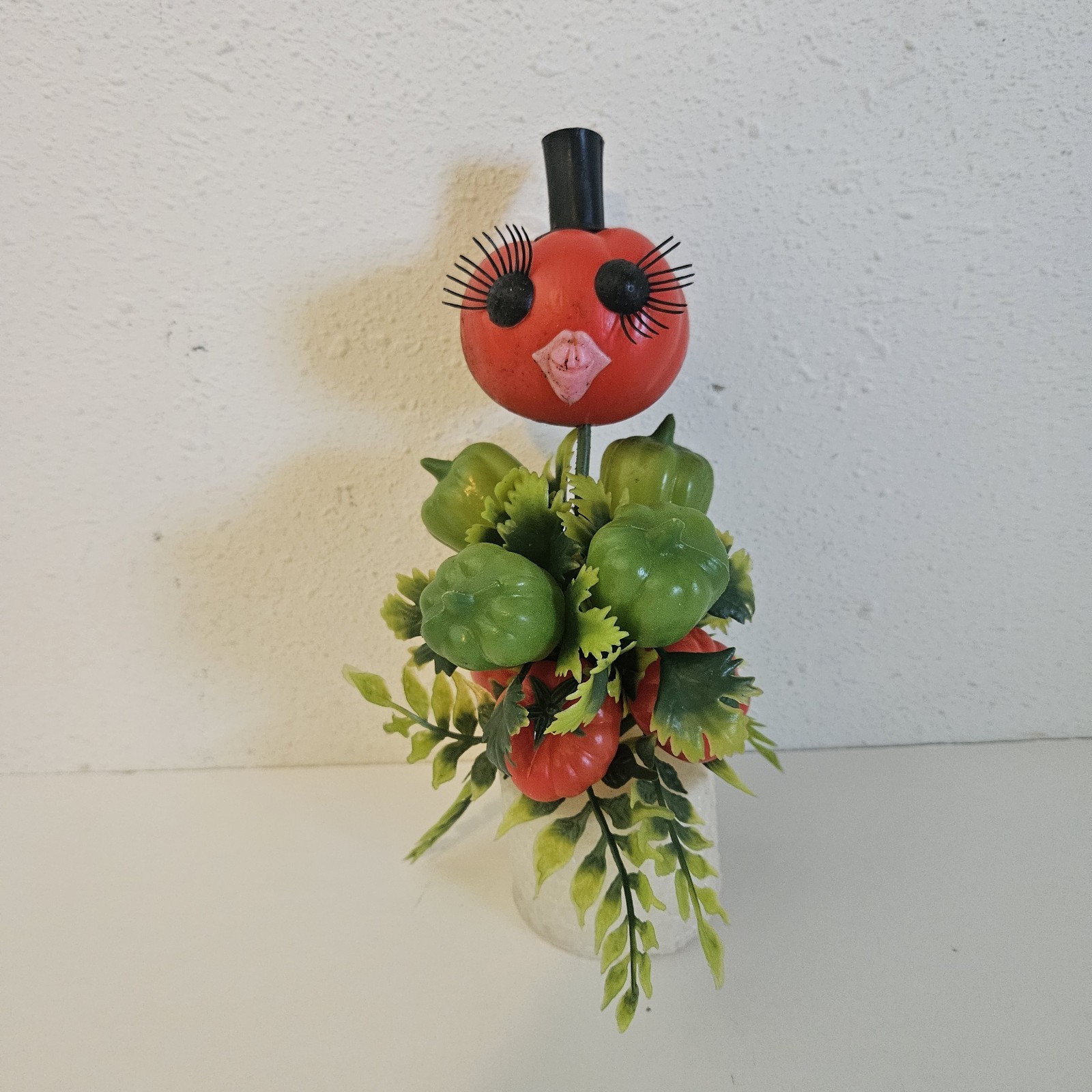 VTG 60s Anthropomorphic Veggie Head Kitchen Decor Kitschy Eyelashes Hong Kong VTG 60s Anthropomorphic Veggie Head Kitchen Decor Kitschy Eyelashes Hong Kong
