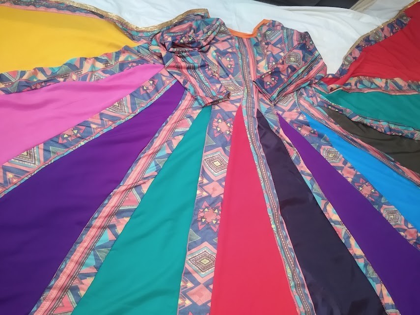 Chip multicoloured beauty Amazing Joseph musical pantomime dreamcoat costume 4XL Chip multicoloured beauty Amazing Joseph musical pantomime dreamcoat costume 4XL