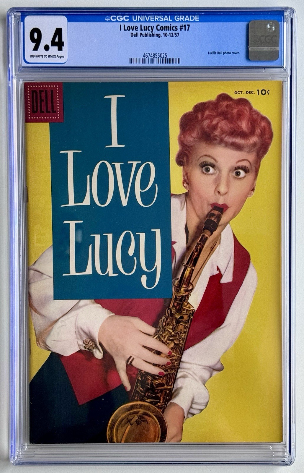 I LOVE LUCY 17 * CGC 9.4 * DELL 1957 * Lucille Ball PHOTO COVER * NEW CASE π I LOVE LUCY 17 * CGC 9.4 * DELL 1957 * Lucille Ball PHOTO COVER * NEW CASE π