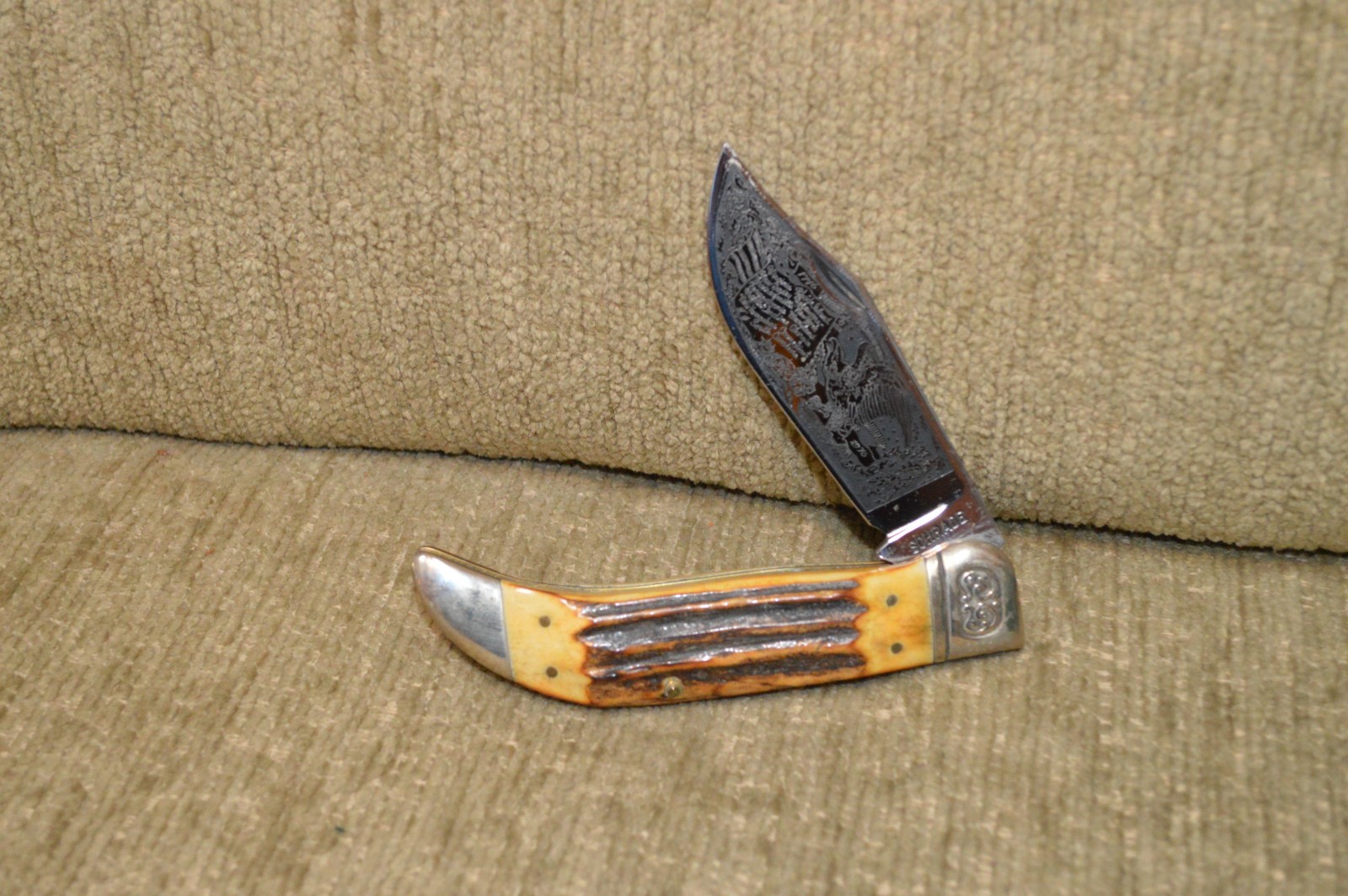 Vtg Schrade 1776-1976 USA Bicentennial Stag Clasp Pocket Knife - Serial # 0000 Vtg Schrade 1776-1976 USA Bicentennial Stag Clasp Pocket Knife - Serial # 0000