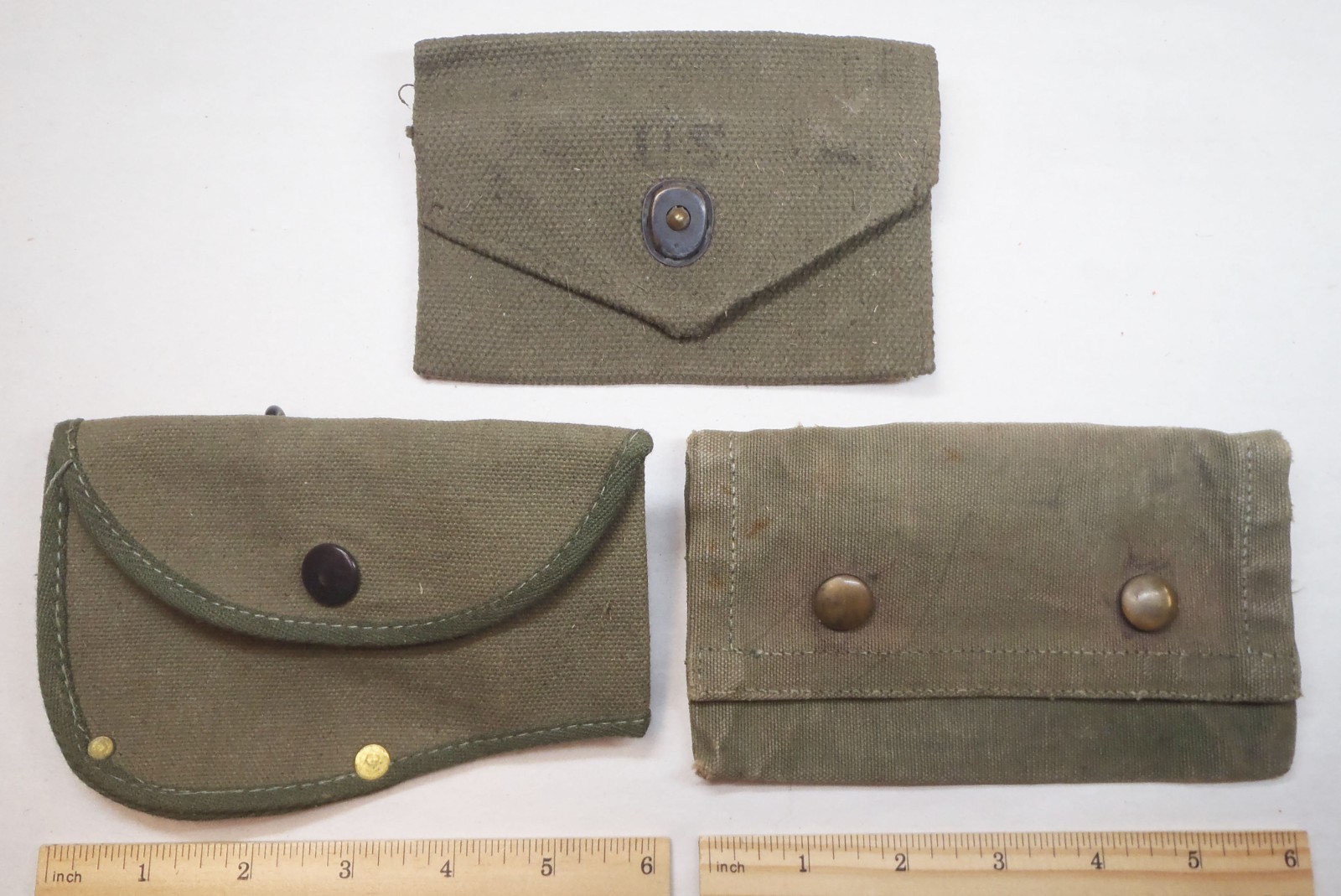 Original WW1 US Army Infantry Canvas First Aid Packet Pouches & Hatchet Sheath Original WW1 US Army Infantry Canvas First Aid Packet Pouches & Hatchet Sheath