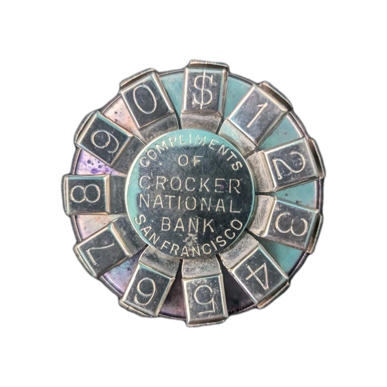 Antique 1912 Check Protector Page Mfg. Co. Compliments Of Crocker Nation Bank SF